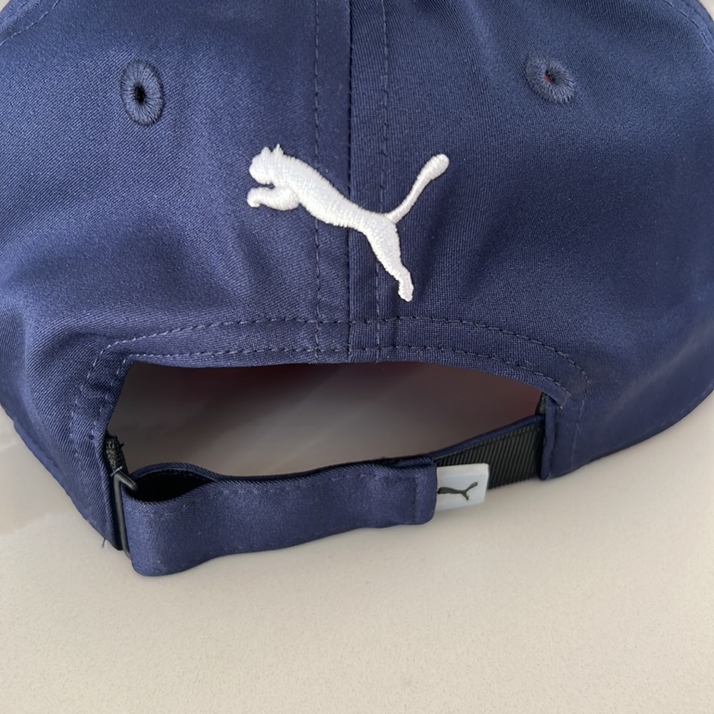 Puma x Golf Navy Blue and White Adjustable Baseball Hat - Picture 8 of 12